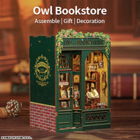 
              Casita Miniatura, OWL BOOKSTORE, Wooden, Handmade Kit
            